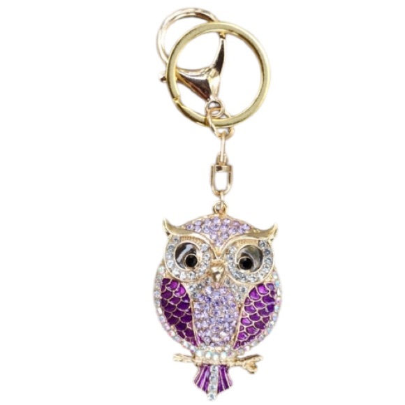 Accessories - Owl Rhinestone Bag Charm
